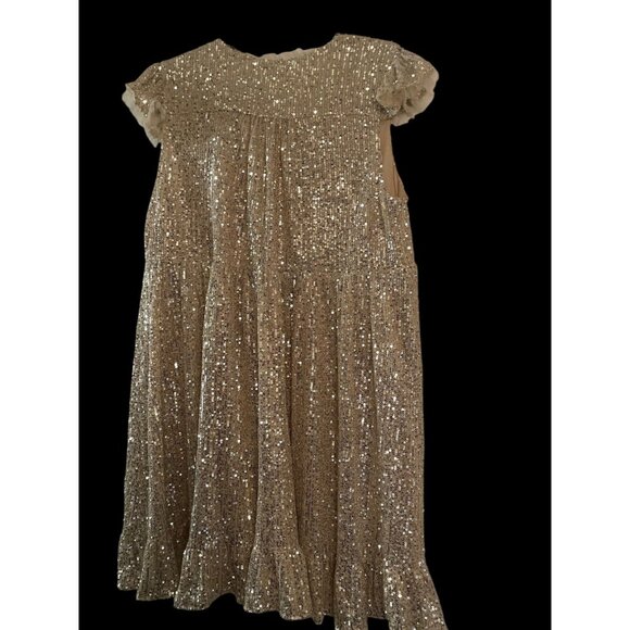 M By MNK Sequin Baby Doll Dress V Neck Women's Size XL - New With Tag - Picture 2 of 3